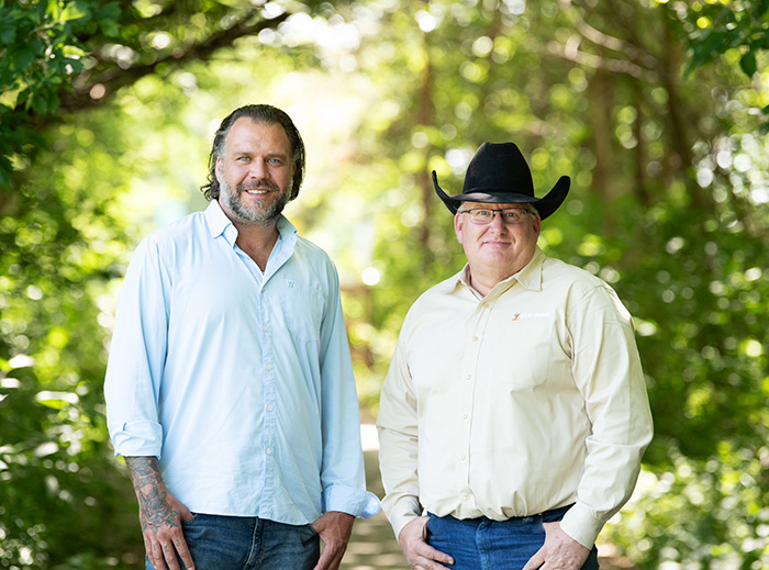 Preston Hoffmeyer and Tim Snyder, owners of Elk Ridge Construction in Lincoln, NE